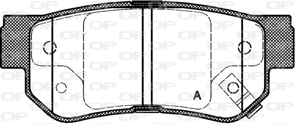 OPEN PARTS Комплект тормозных колодок, дисковый тормоз BPA0746.02